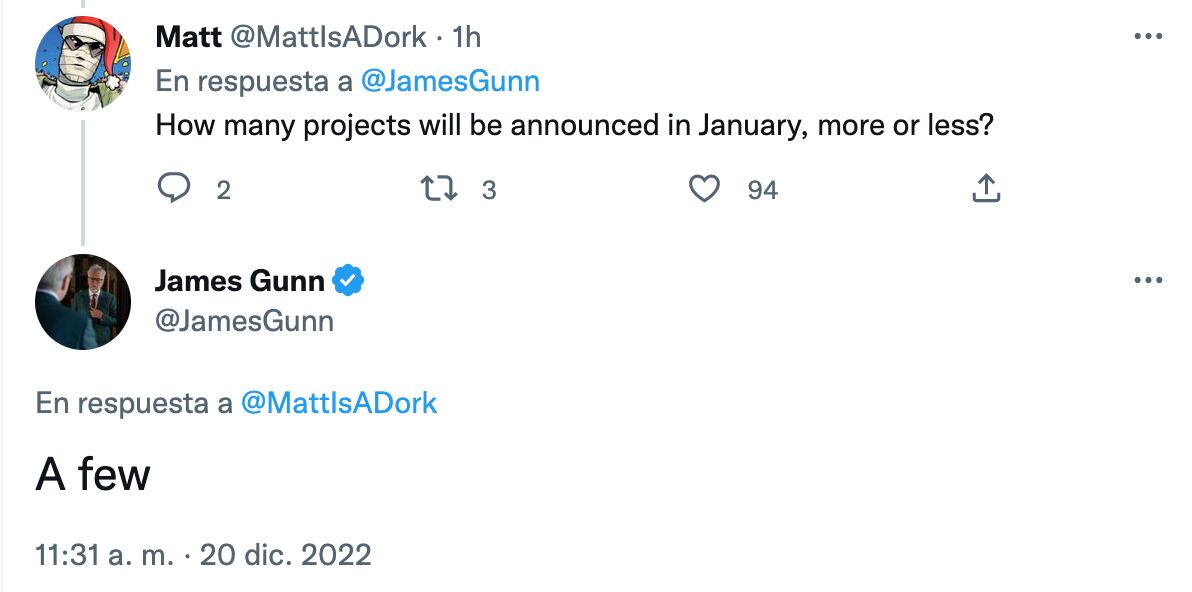 James Gunn revela cuándo se anunciarán los próximos proyectos de DC