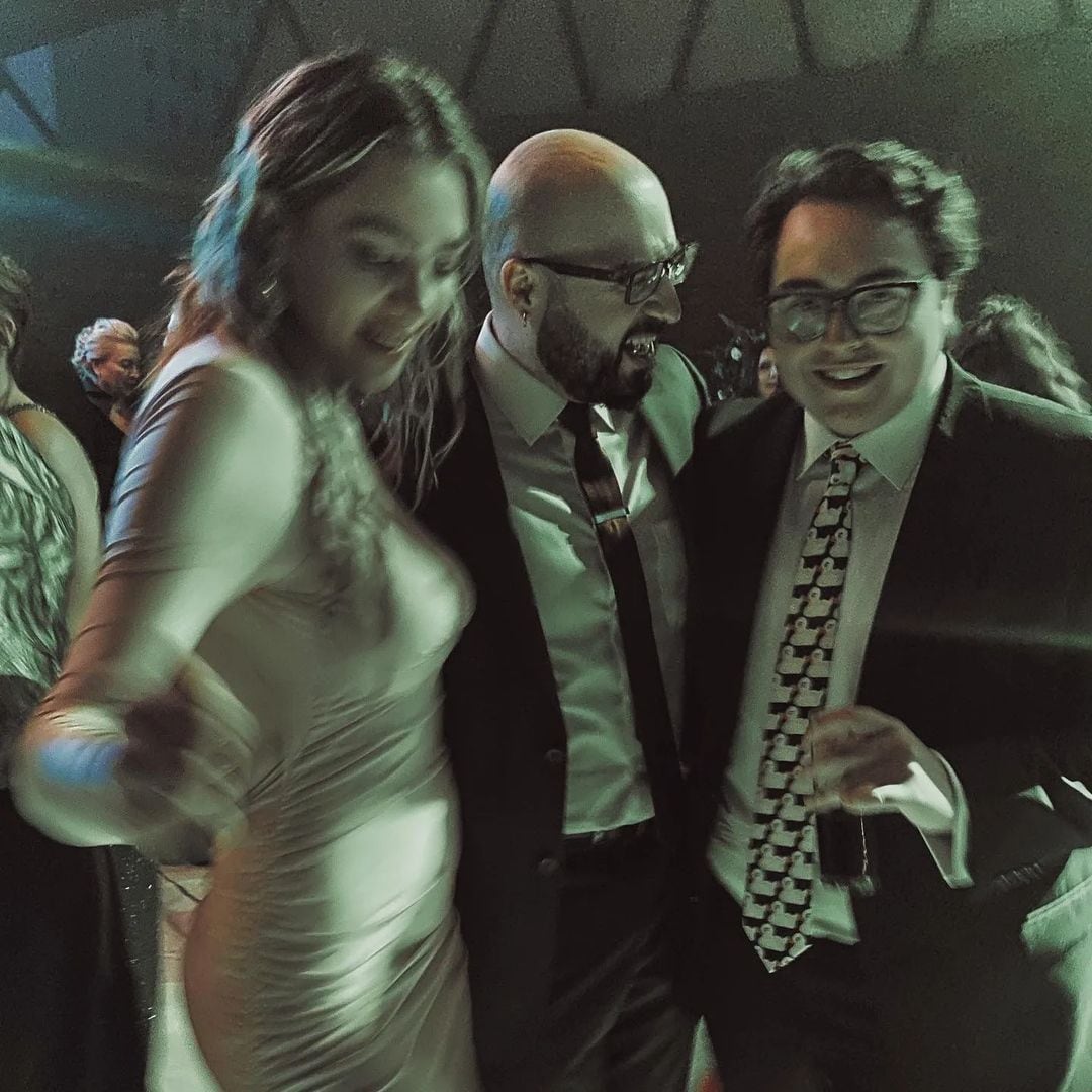 Pame Voguel con sus hermanos, Abraham y 'Pachi'.