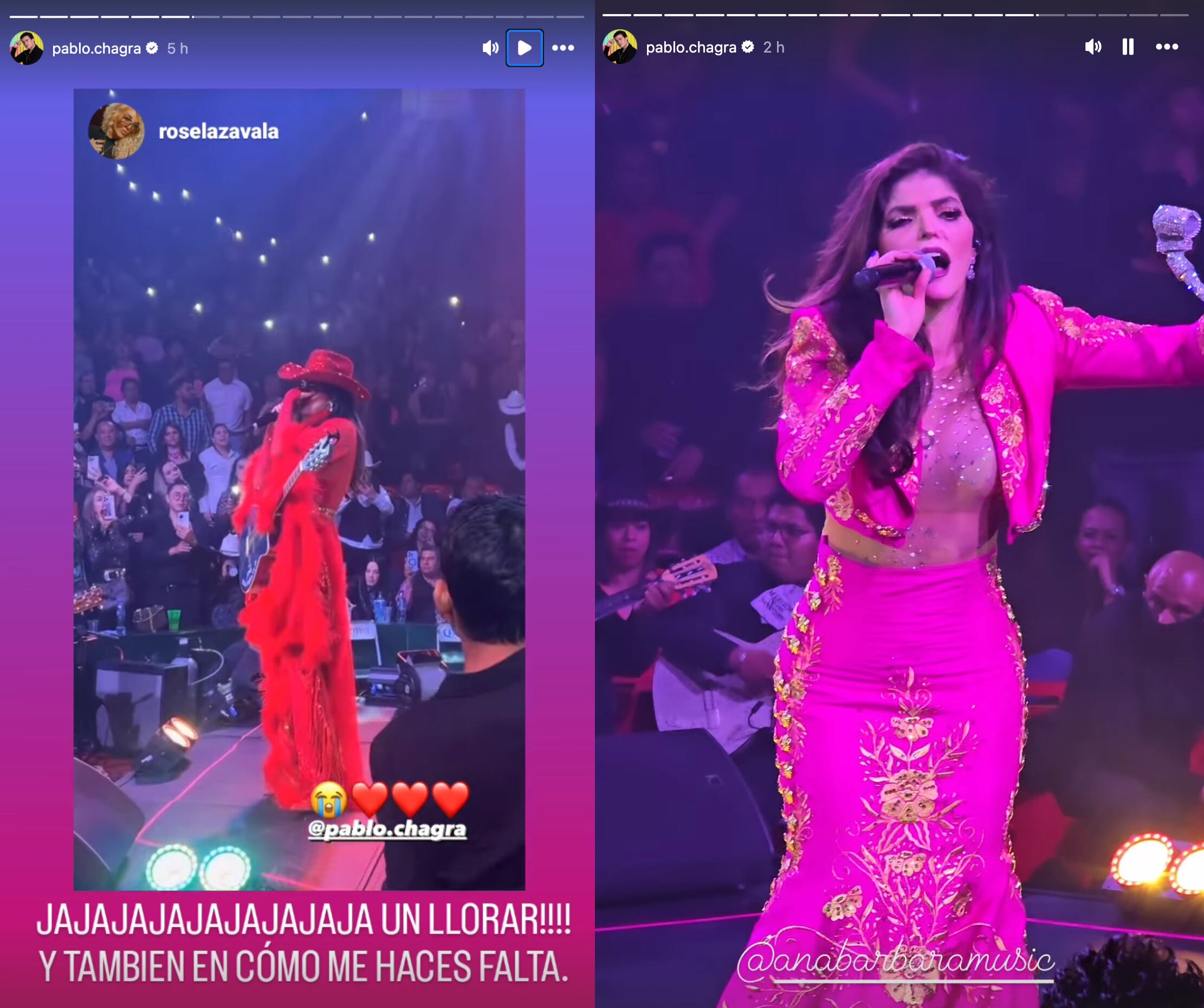 Pablo Chagra es amigo de Ana Bárbara y fue a verla a la Feria del Caballo