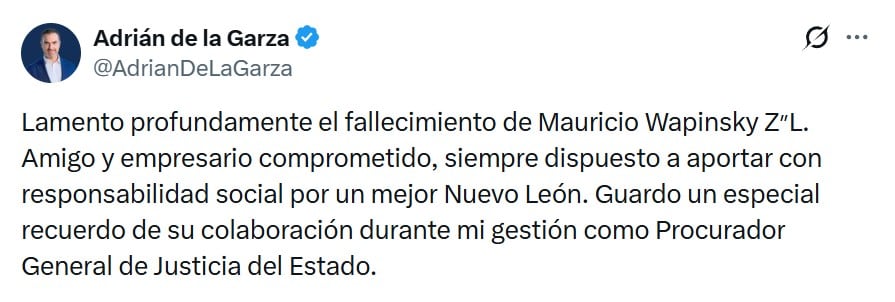 Murió el empresario Mauricio Wapinski