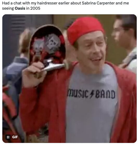 Los memes de Oasis se enfocan en la edad