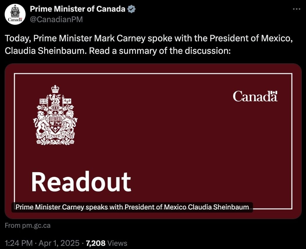 Claudia Sheinbaum y Mark Carney