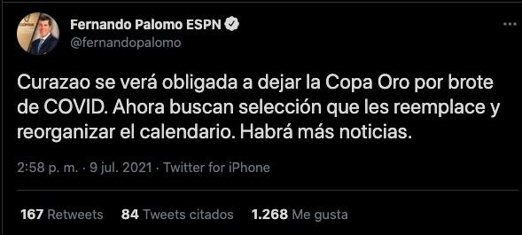 Curazao no jugará la Copa Oro por Covid-19