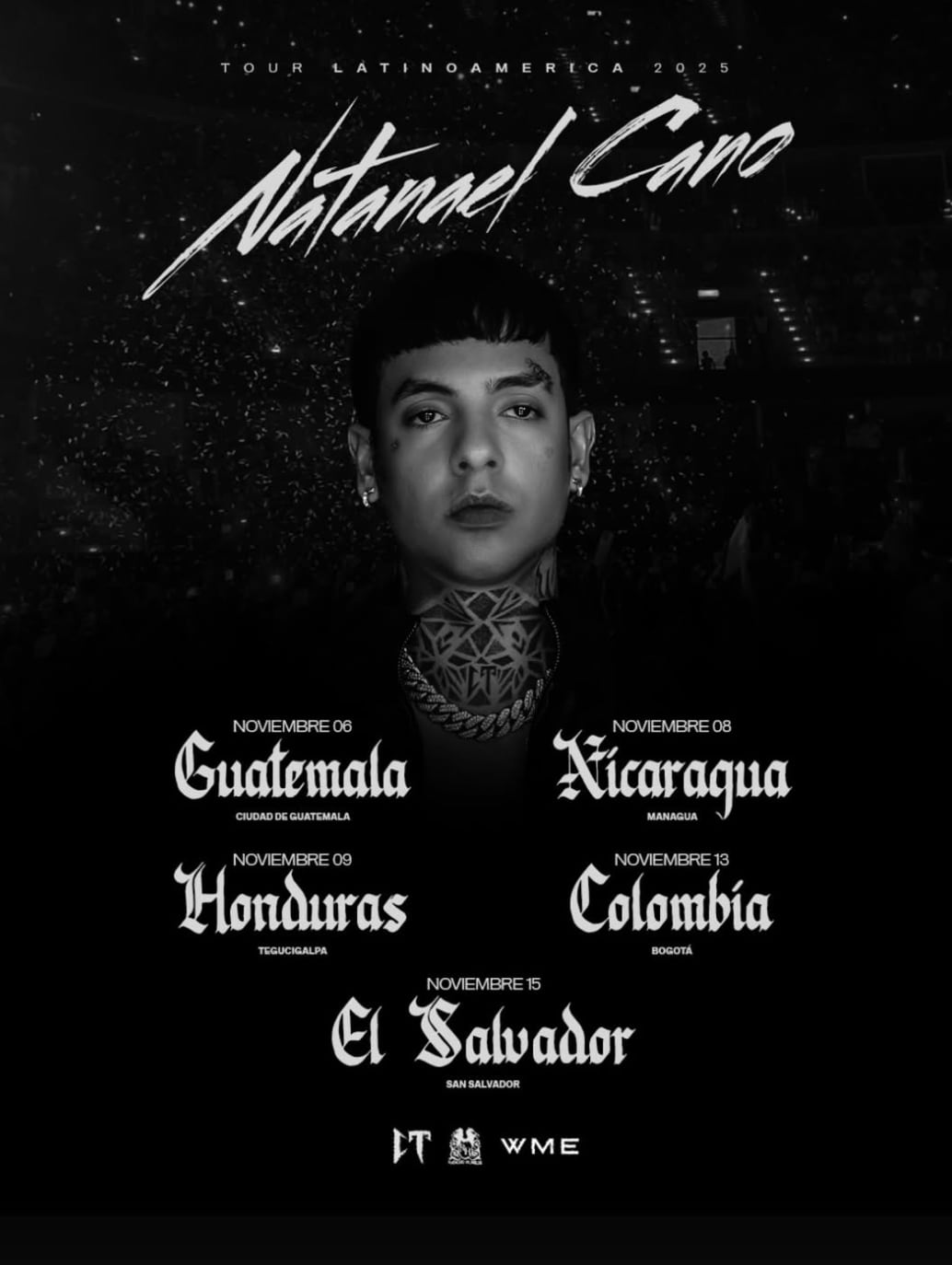 Natanael Cano se va a presentar en cinco países de Latinoamérica