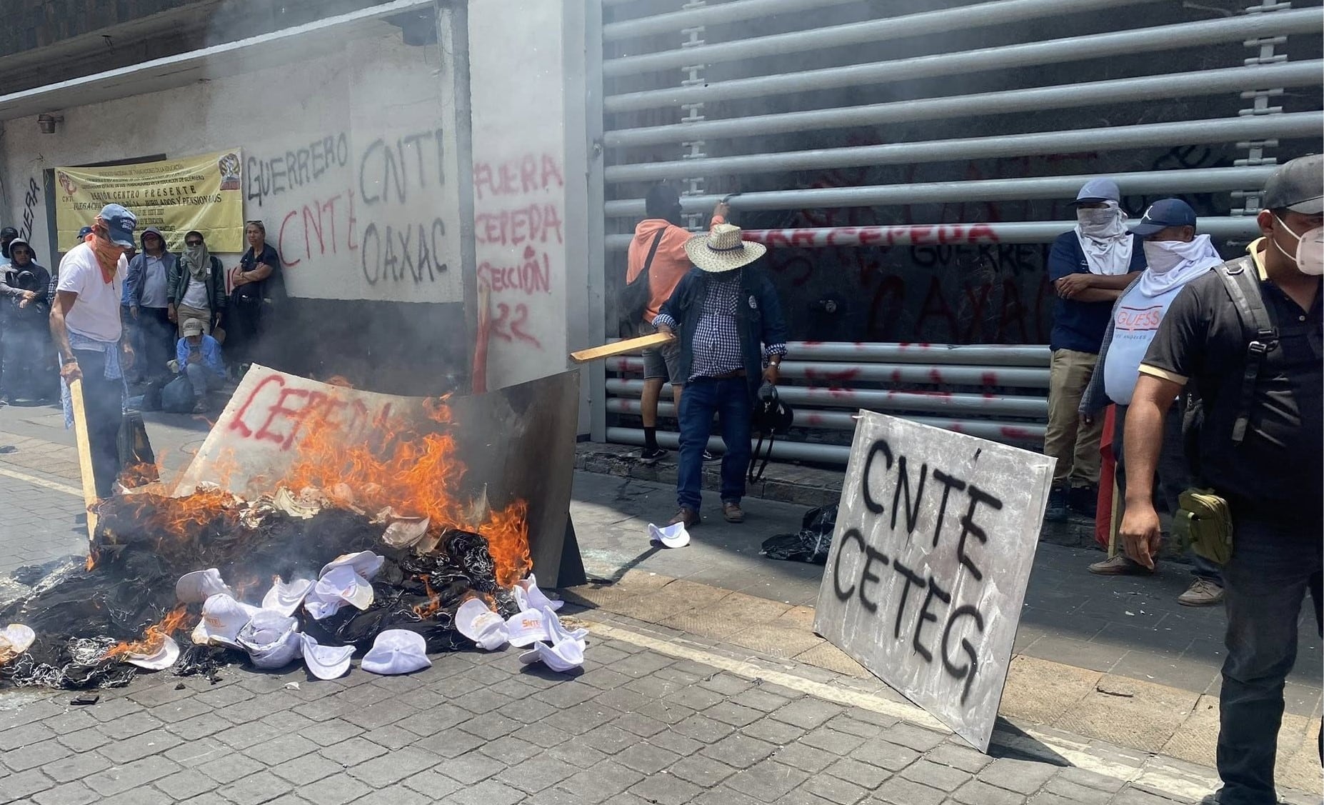 CETEG en protestas con la CNTE