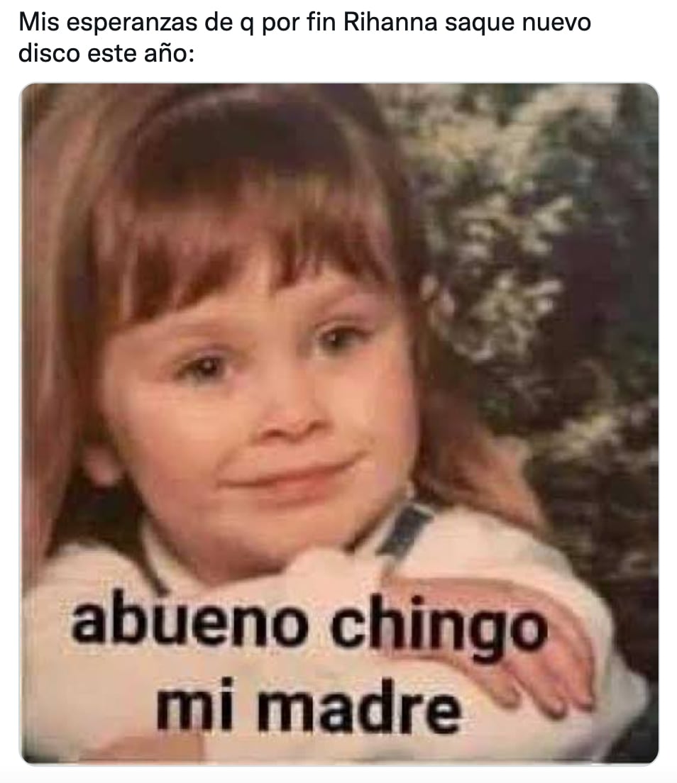 Meme sobre el embarazo de Rihanna