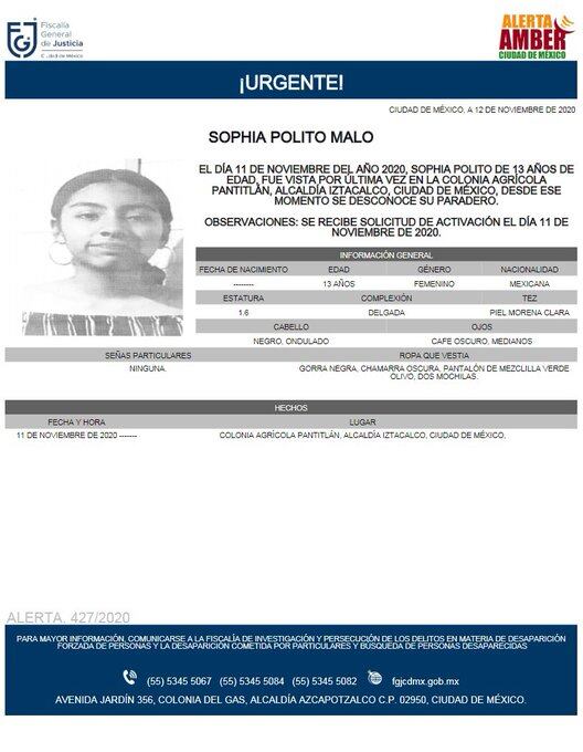 Ficha de búsqueda de Sophia