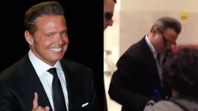 Luis Miguel se detienen para dar autógrafos en el aeropuerto
