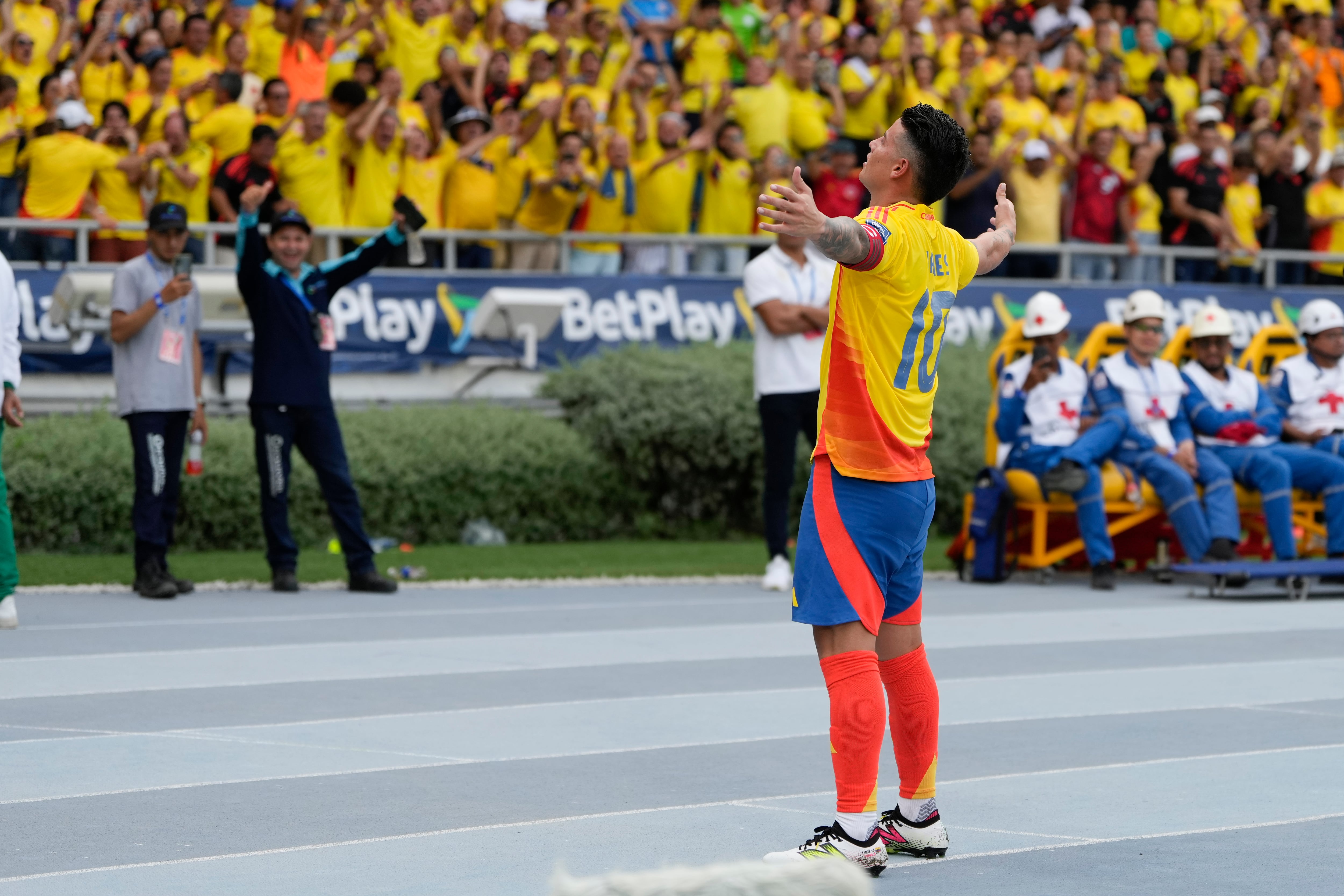James Rodríguez en el Colombia vs Argentina