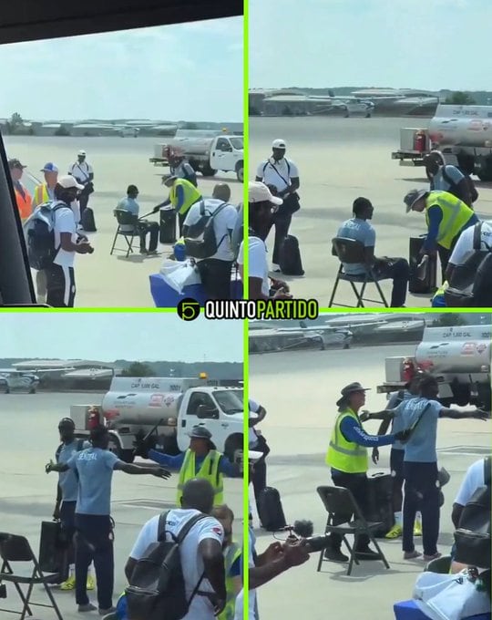 Los jugadores fueron revisados en plena pista del aeropuerto al aterrizar en Estados Unidos.