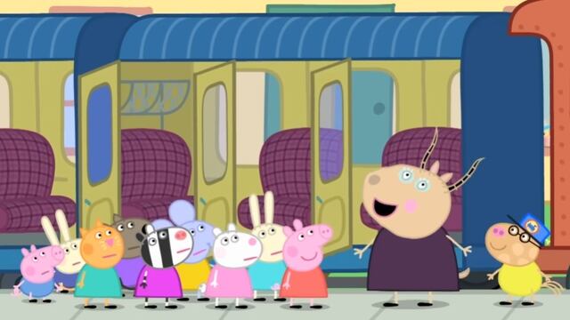 Peppa Pig da un paseo en tren con George por el Día del Ferrocarrilero en México