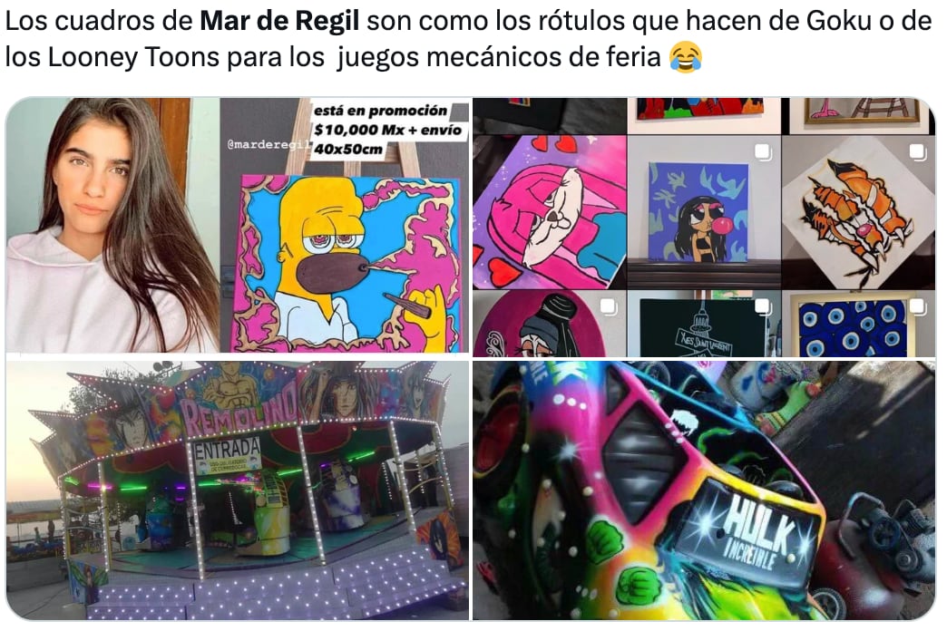 Pinturas de Mar de Regil protagonizan memes en redes sociales