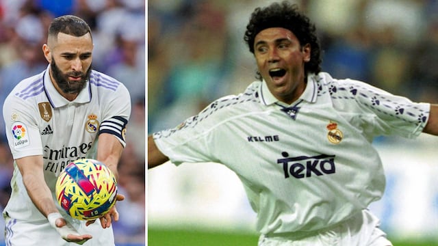 Karim Benzema y Hugo Sánchez