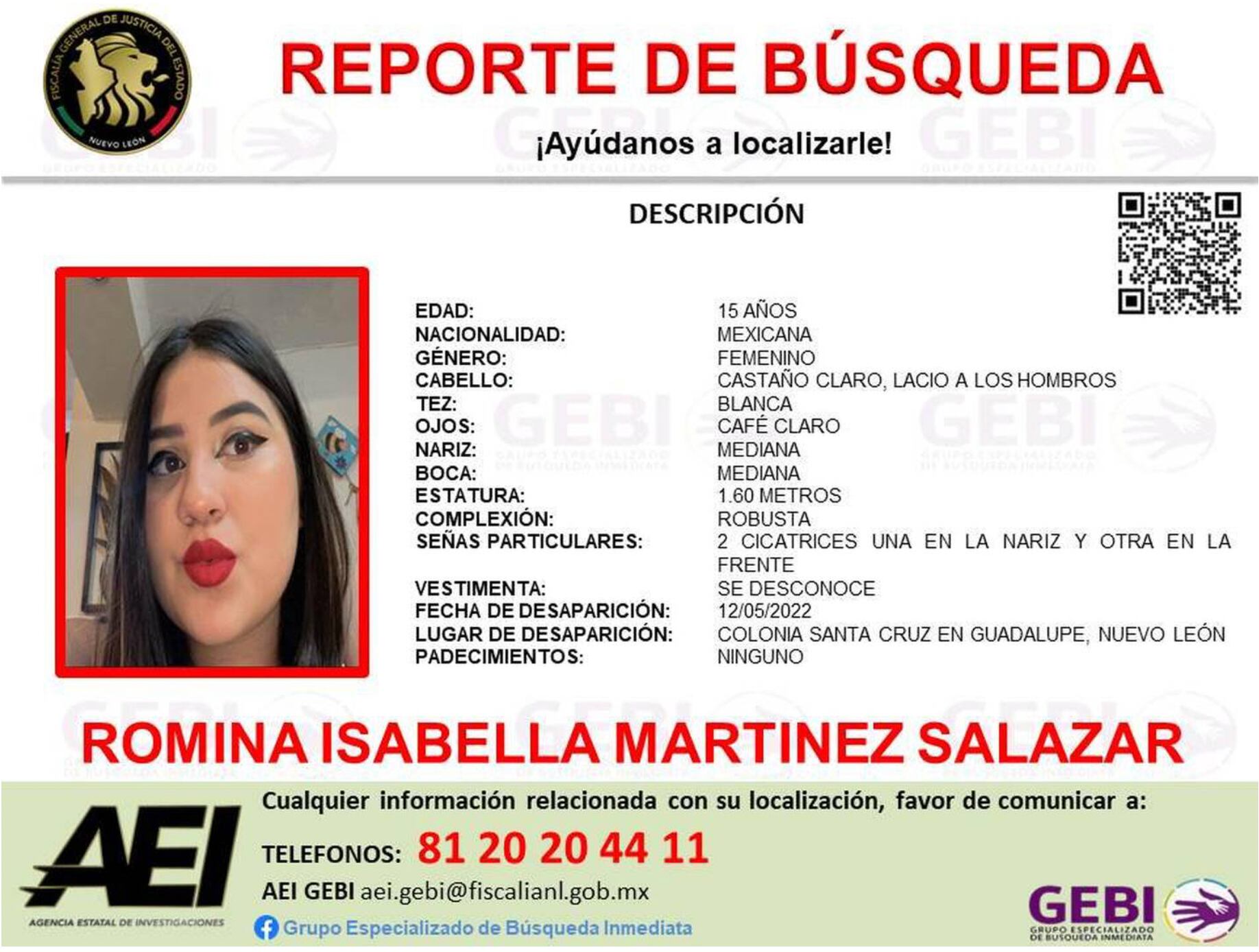Desaparecida en Nuevo León