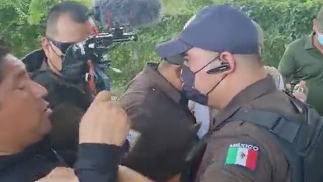 Agente del INM agrede a periodista