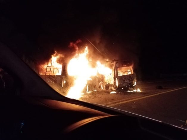 Mueren 12 migrantes calcinados tras accidente en Chiapas