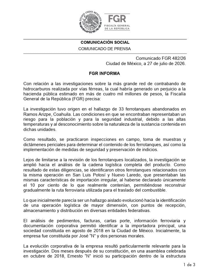 Red de huachicol en Ramos Arizpe