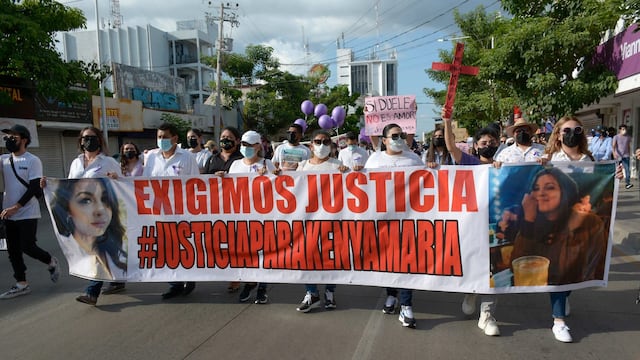 Protesta por el feminicidios de Kenya María