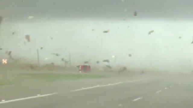 Camioneta en medio del tornado, Texas