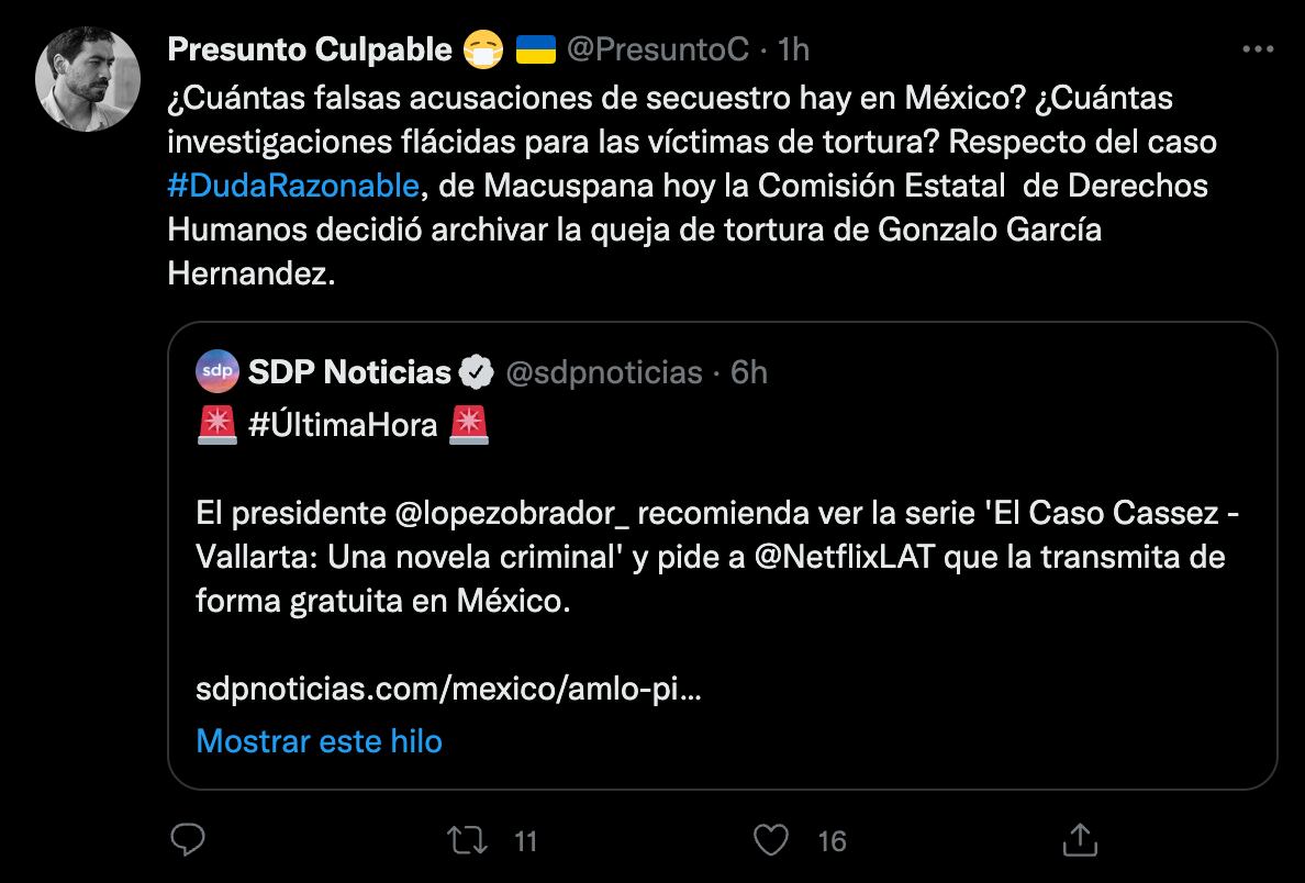 Roberto Hernandez, co director de Presunto Culpable, hace importante pregunta tras promoción de AMLO a “El caso Cassez Vallarta: Una novela criminal”