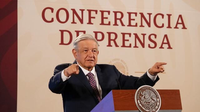 Andrés Manuel López Obrador, presidente de México, ofreció la conferencia matutina en el Salón de Tesorería en Palacio Nacional