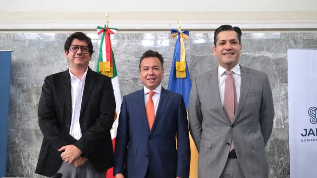 El Gobernador de Jalisco, Pablo Lemus, encabeza Rueda de Prensa de la Asociación de Parques Industriales de Jalisco.