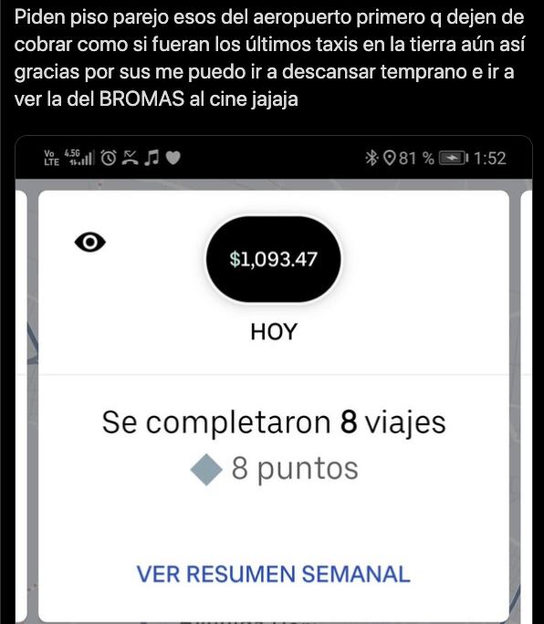 Hasta para el cine le alcanza, dijo.