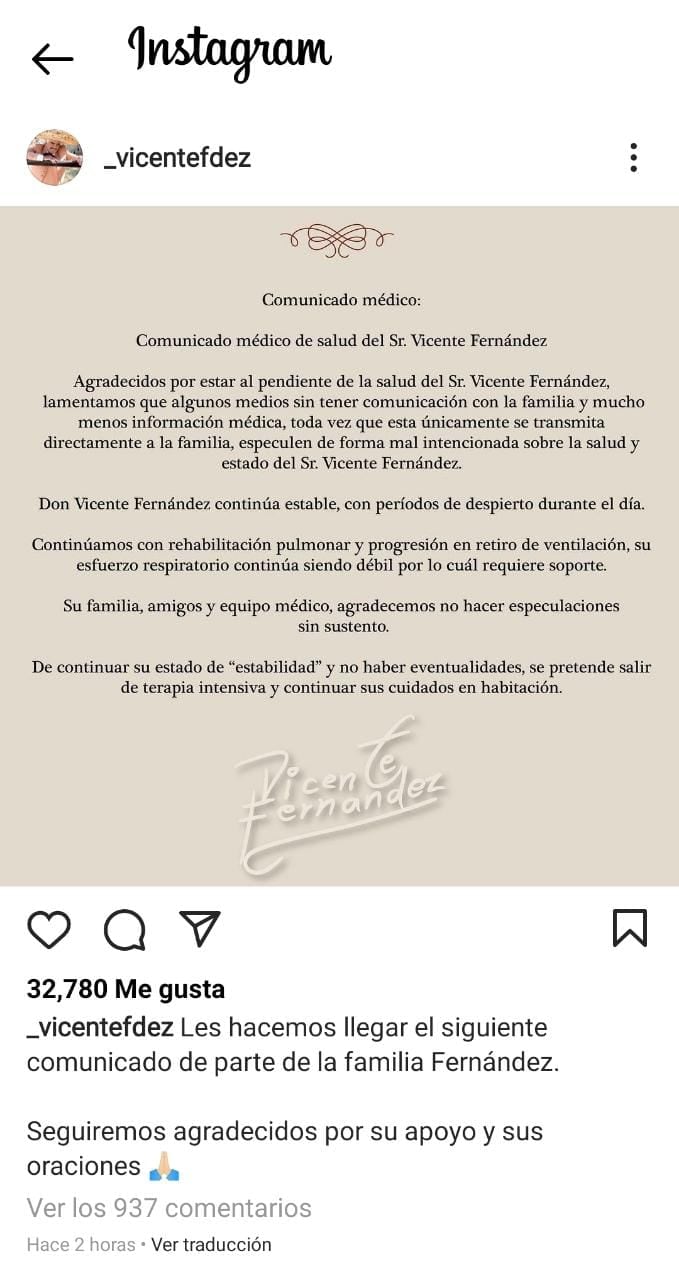 Publicación de Instagram