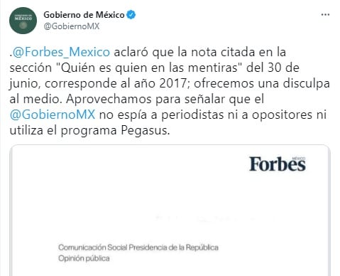 Disculpa a Forbes