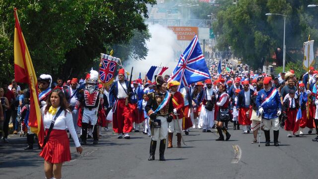 Representación de la Batalla de Puebla en el Peñón de los Baños