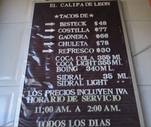 Así han cambiado los Precios en El Califa de León