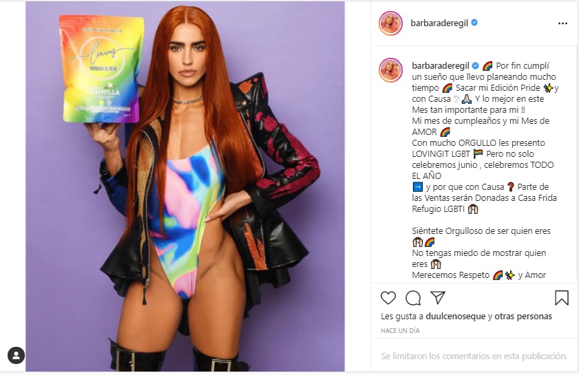 Bárbara de Regil celebra del mes del Orgullo en su proteína.