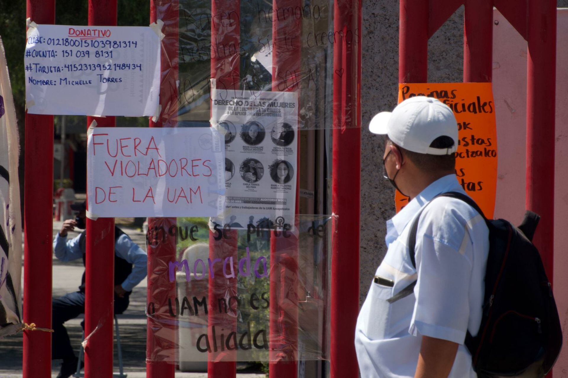 Protesta en la UAM por denuncias de abuso sexual