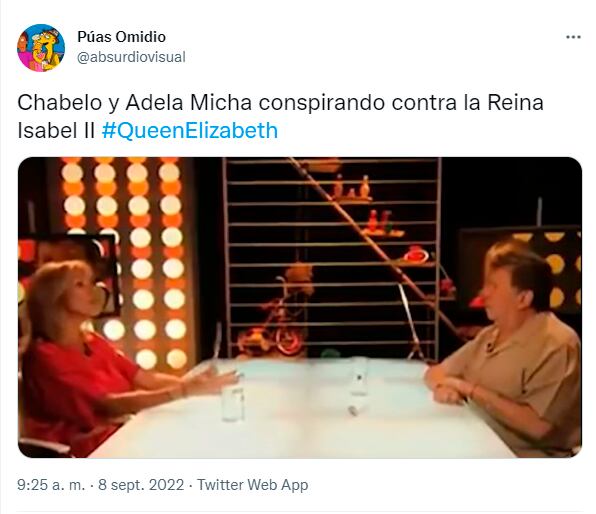 memes sobre el estado de salud de la reina Isabel II/captura de pantalla de Twitter