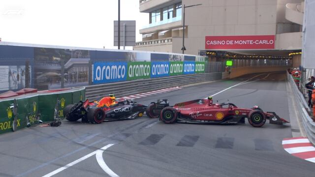 Checo Pérez, su choque en el GP Mónaco