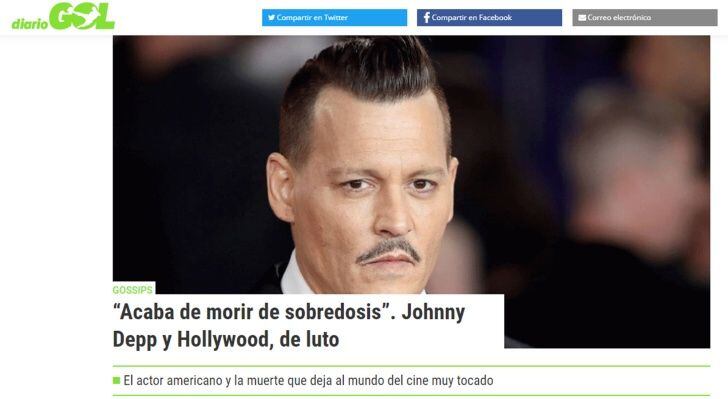 Titular del diario Gol.
