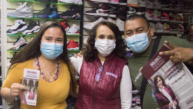 Dolores Padierna en campaña