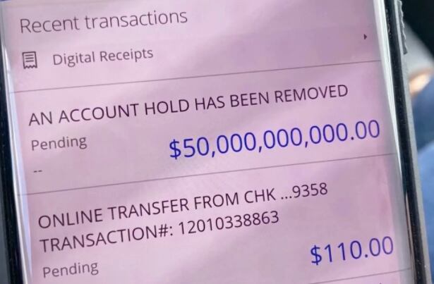 Depositan por error 50 mil millones de dólares