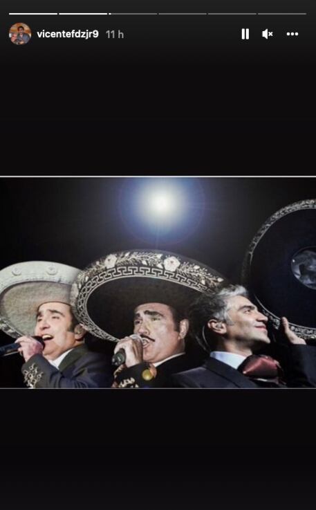 Captura de pantalla de historia de Instagram de @vicentefdzjr9