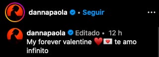 Danna Paola decreta a Alex Hoyer como su San Valentín eterno.