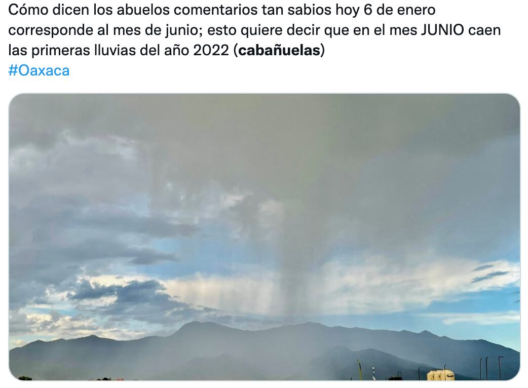 Usuarios comparten los presagios de las Cabañuelas