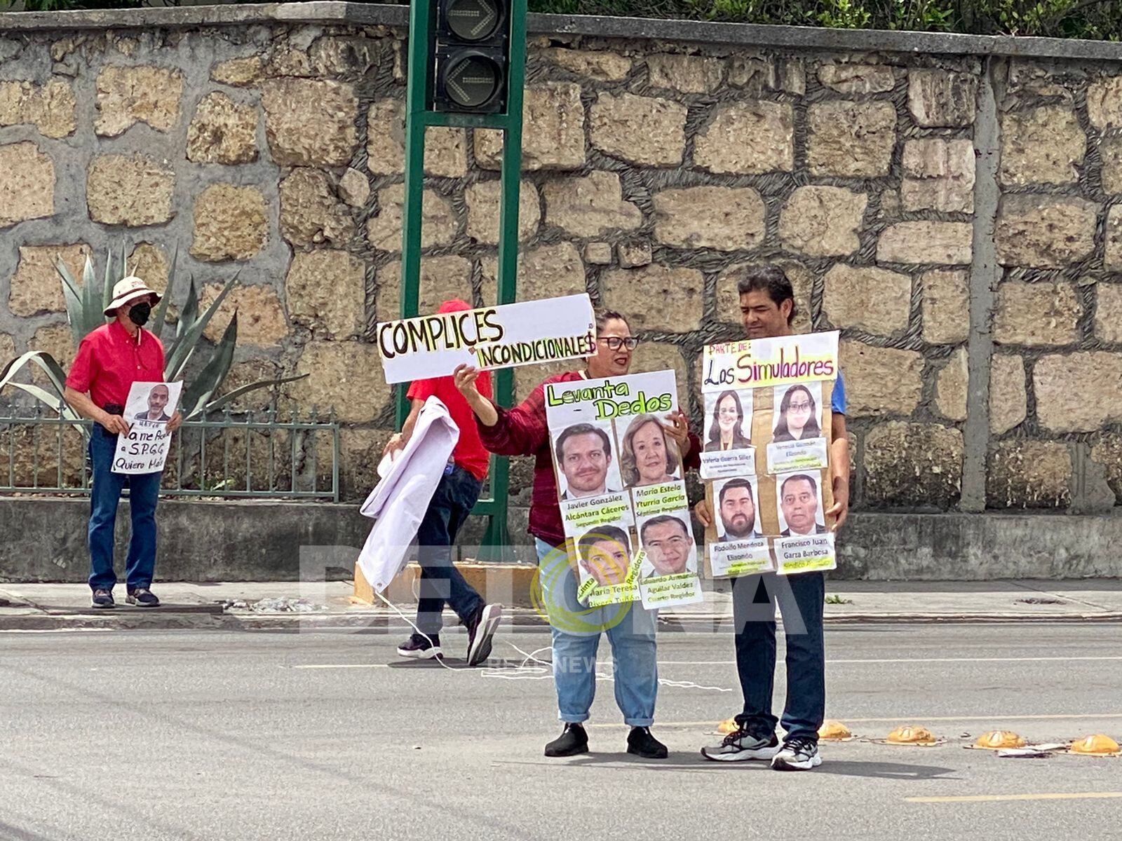 Protesta en contra de Miguel Treviño