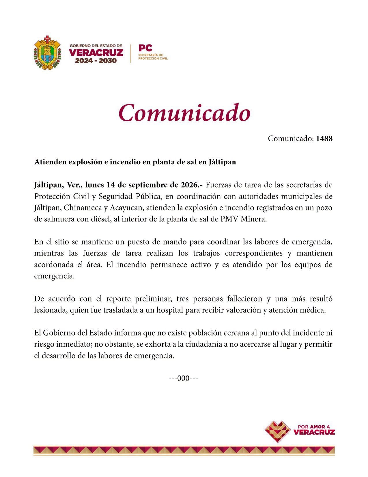 Explosión en Jaltipán de Morelos: gobierno de Veracruz confirma 3 muertos