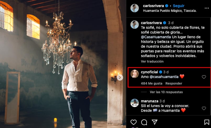 Carlos Rivera y Cynthia Rodríguez comparte su amor por Huamantla