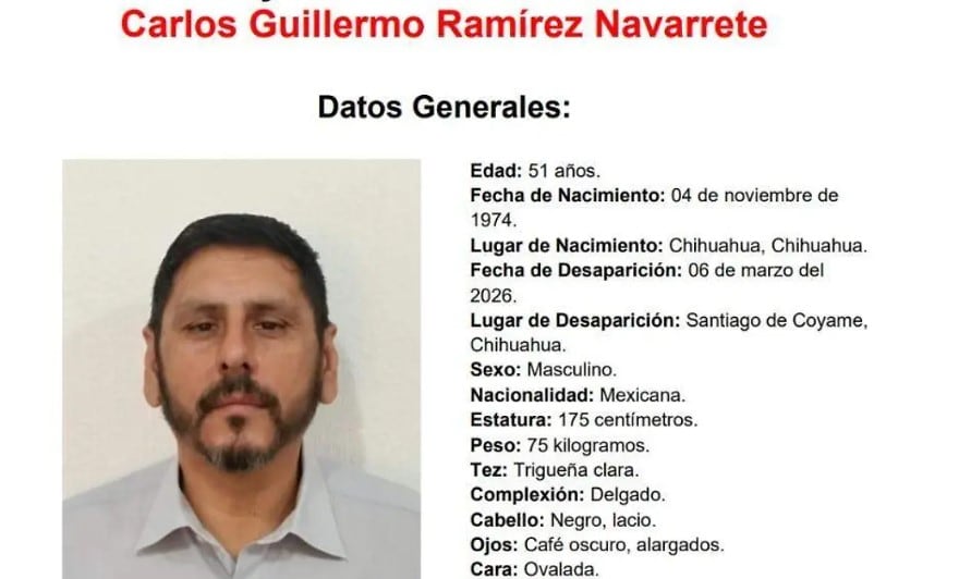 Tesorero de Coyame es hallado sin vida tras ocho días desaparecido