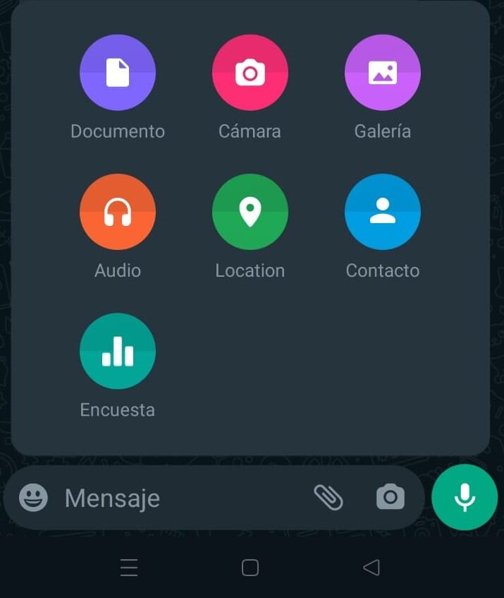 Encuesta de WhatsApp en Android