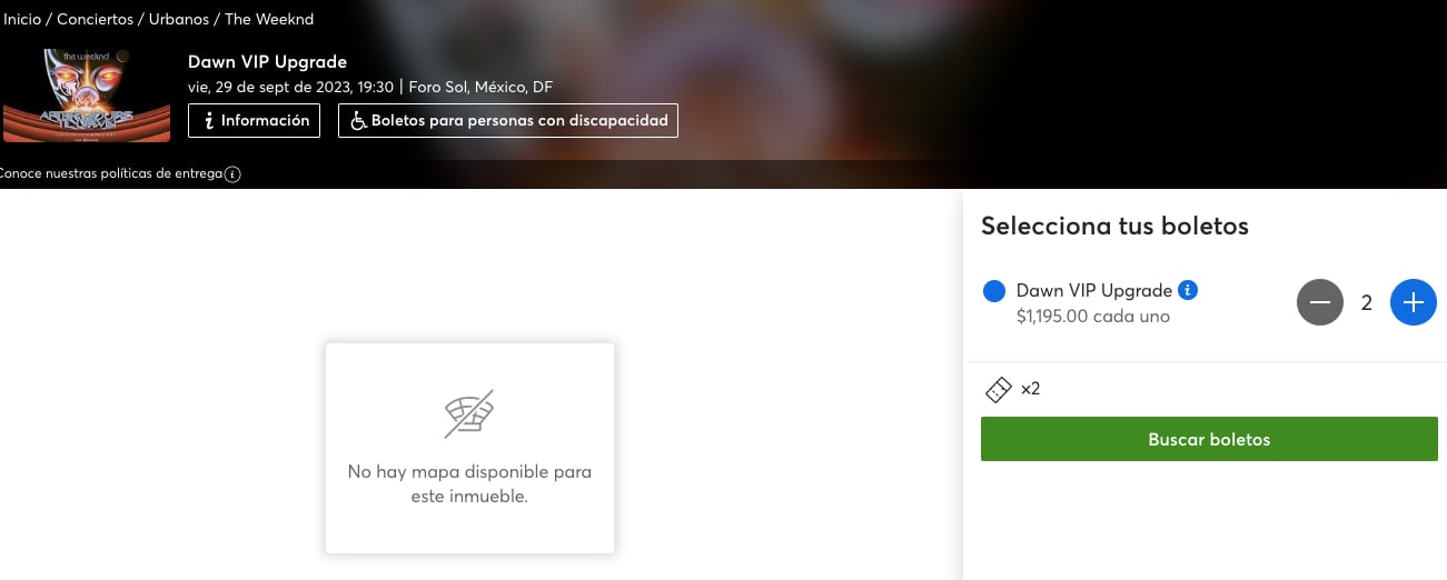 Pase especial para conciertos de The Weeknd en Foro Sol