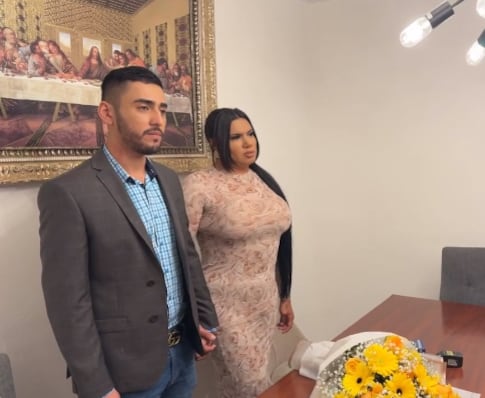 Kimberly La Más Preciosa y Oscar Barajas se casaron por el civil.
