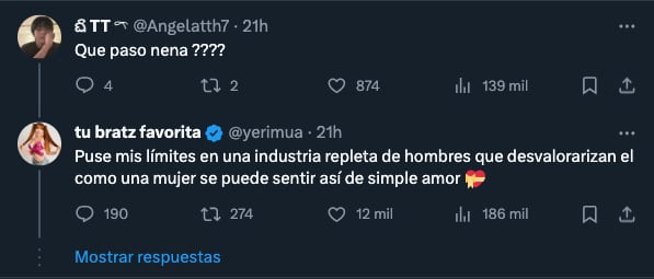 Yeri Mua señala haber sido “desvalorizada como mujer”