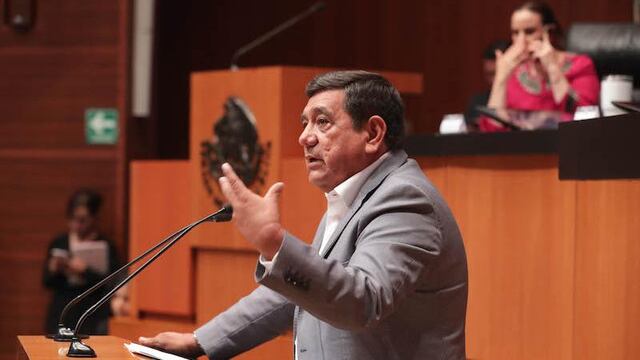 Senador Felix Salgado Macedonio durante la presentación de su iniciativa.